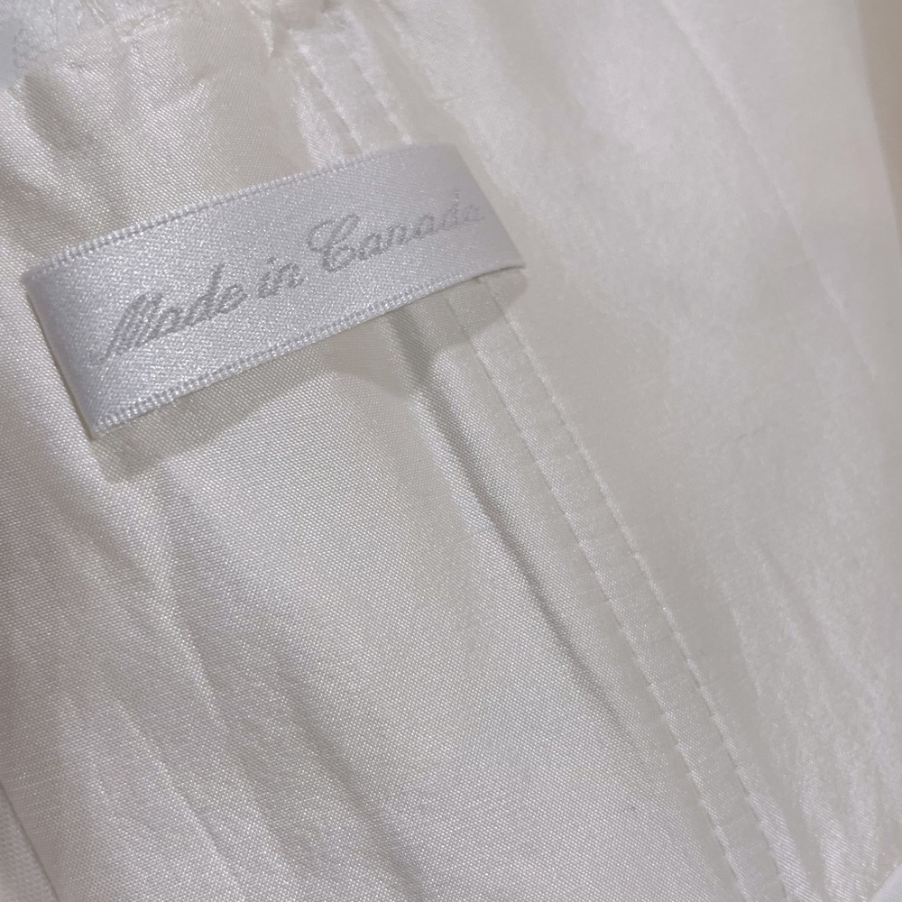 White Satin Garment - Made in Canada
